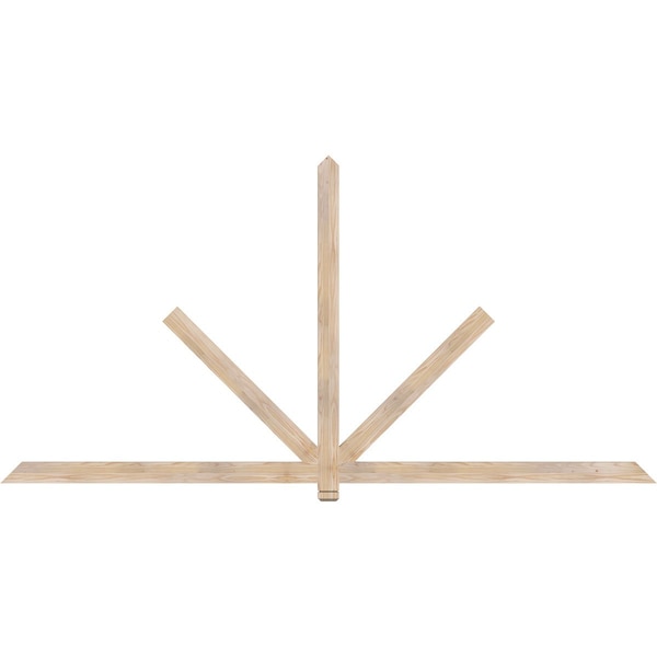 Ekena Millwork Kennewick Smooth Timber Gable Bracket, Douglas Fir, 108"W x 54"H x 1 1/2"D x 3 1/2"F, 12/12 Pitch GBW108X54X0204KEN00SDF - main